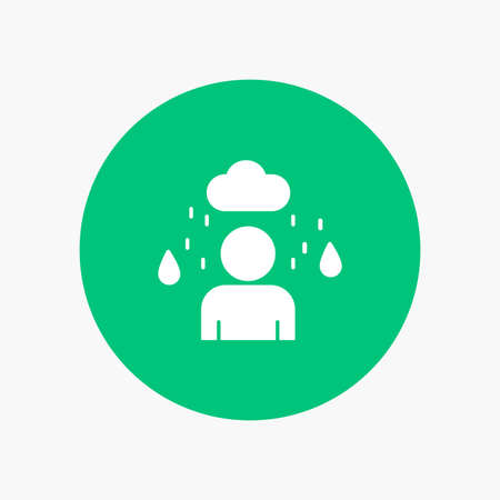 Man, Cloud, Rainyのイラスト素材