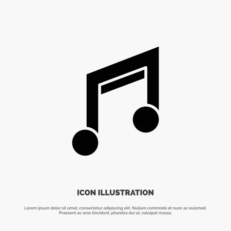 App, Basic, Design, Mobile, Music solid Glyph Icon vectorのイラスト素材
