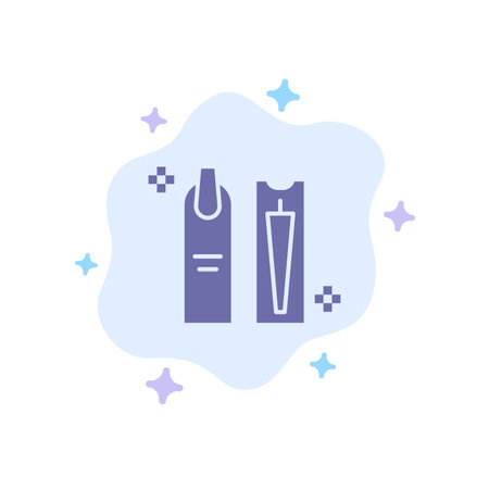Beauty, Cleaning, Cosmetic, Hygiene, Makeup Blue Icon on Abstract Cloud Backgroundのイラスト素材
