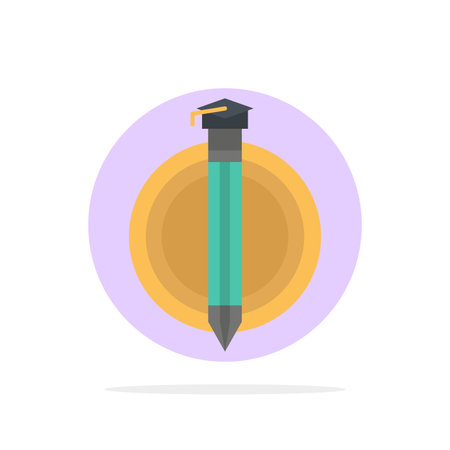 Success, Degree, Bonus, Graduate Abstract Circle Background Flat color Iconのイラスト素材