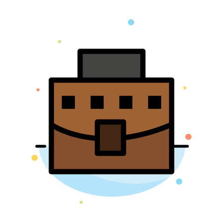 User, Bag, Business, Office Abstract Flat Color Icon Templateのイラスト素材