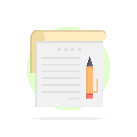 Student, Notes, Note, Education Abstract Circle Background Flat color Iconのイラスト素材