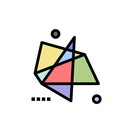 Abstract, Effects, Graphics, Motion, Special  Flat Color Icon. Vector icon banner Templateのイラスト素材