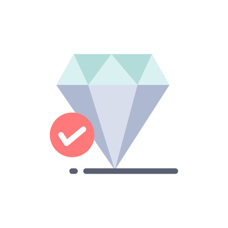 Diamond, Jewel, Big Think, Chalk  Flat Color Icon. Vector icon banner Templateのイラスト素材