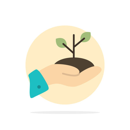 Growth, Charity, Donation, Finance, Loan, Money, Payment Abstract Circle Background Flat color Iconのイラスト素材