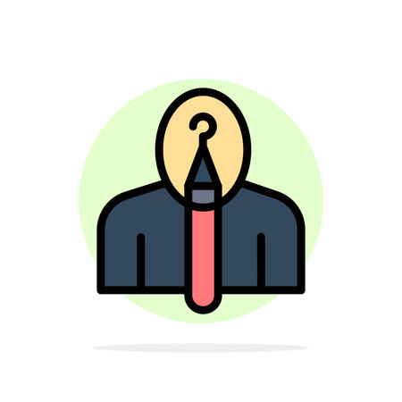 Anonymous, Artist, Author, Authorship, Creative Abstract Circle Background Flat color Iconのイラスト素材