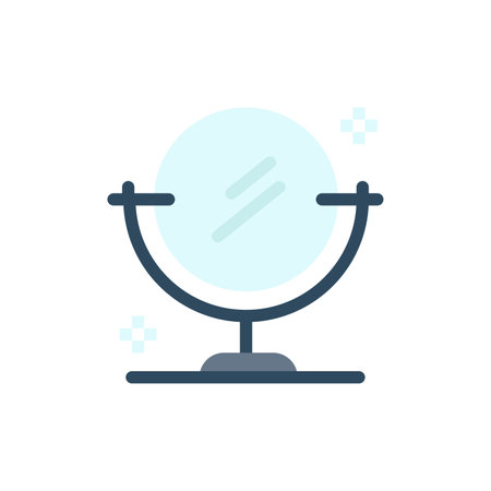 Mirror, Cleaning, Clean  Flat Color Icon. Vector icon banner Templateのイラスト素材