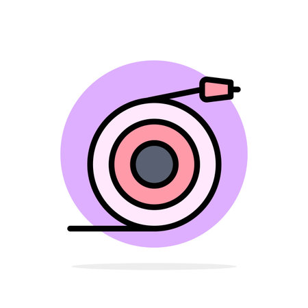 Curved, Flow, Pipe, Water Abstract Circle Background Flat color Iconのイラスト素材