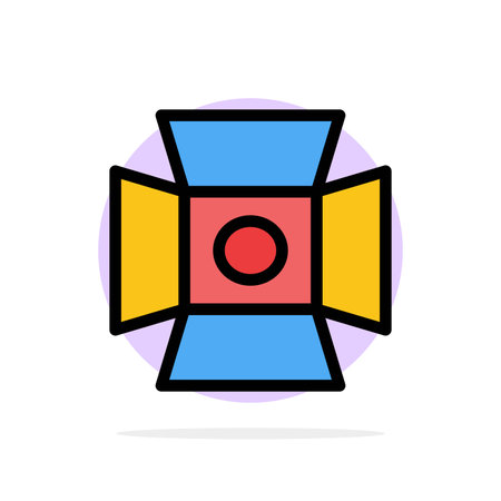 Light, Photo, Photography, Studio Abstract Circle Background Flat color Iconのイラスト素材