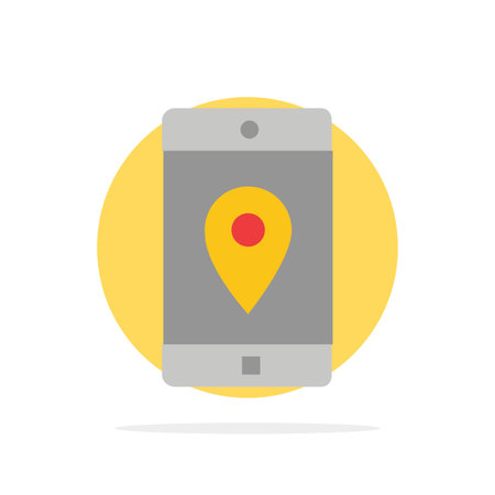 Application, Mobile, Mobile Application, Location, Map Abstract Circle Background Flat color Iconのイラスト素材