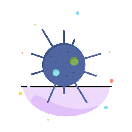 Bacteria, Disease, Virus Business Logo Template. Flat Colorのイラスト素材