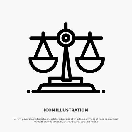 Balance, Ireland, Law Line Icon Vectorのイラスト素材