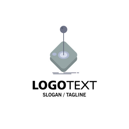 Arcade, game, gaming, joystick, stick Flat Color Icon Vectorのイラスト素材