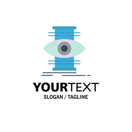 Eye, Success, Focus, Optimize Business Logo Template. Flat Colorのイラスト素材