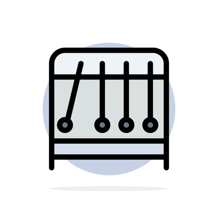 Physics, Pendulum, Science Abstract Circle Background Flat color Iconのイラスト素材