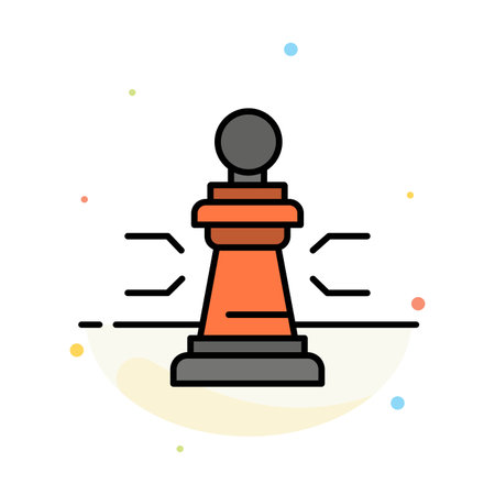 Chess, Advantage, Business, Figures, Game, Strategy, Tactic Abstract Flat Color Icon Templateのイラスト素材