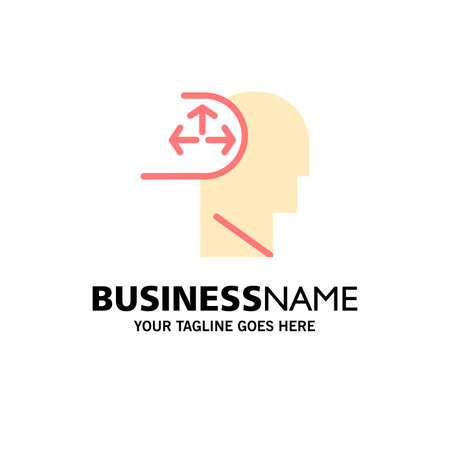 Autism, Disorder, Man, Human Business Logo Template. Flat Colorのイラスト素材
