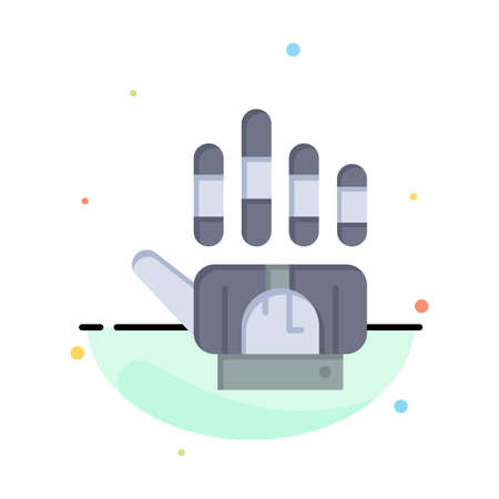 Tracking, Glove, Hand, Technology Business Logo Template. Flat Colorのイラスト素材