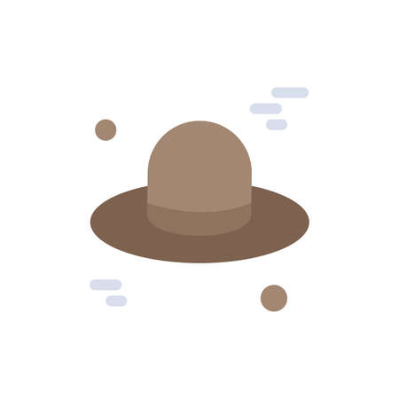 Hat, Cap, Canada  Flat Color Icon. Vector icon banner Templateのイラスト素材