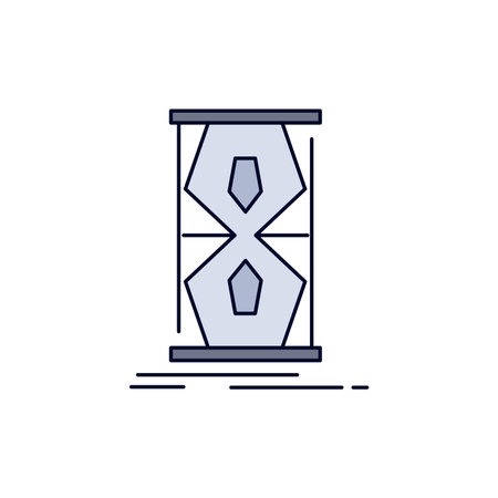 Access, clock, early, sand clock, time Flat Color Icon Vector
