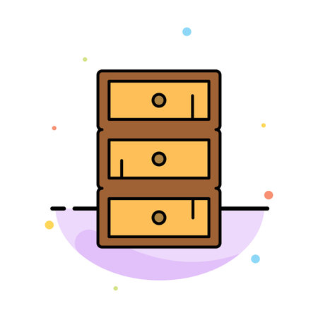 Safe, Cabinet, Closet, Cupboard Abstract Flat Color Icon Templateのイラスト素材