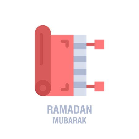 Ramadan icons. Muslim islam prayer and ramadan kareem thin line icons set. Modern flat style symbols isolated on white for infographics or web use.のイラスト素材