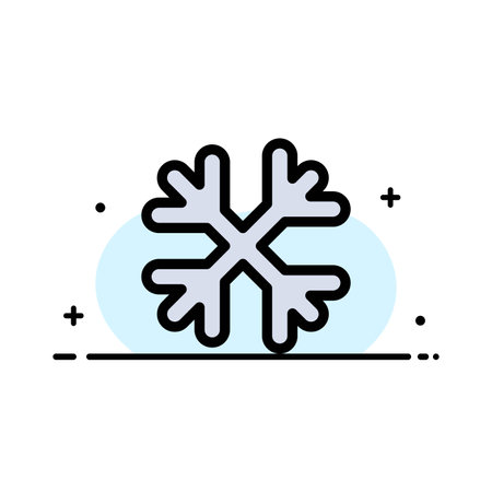Snow, Snow Flakes, Winter, Canada  Business Flat Line Filled Icon Vector Banner Templateのイラスト素材
