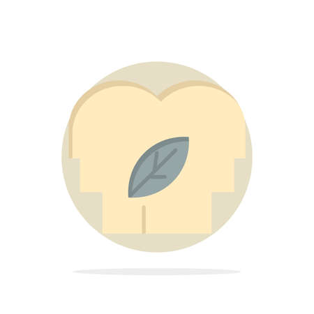 Eco, Eco Mind, Head, Mind Abstract Circle Background Flat color Iconのイラスト素材