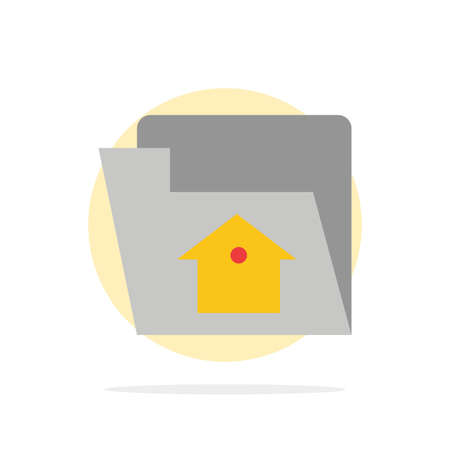 Home, File, Setting, Service Abstract Circle Background Flat color Iconのイラスト素材