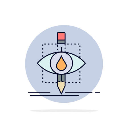 Ecology, monitoring, pollution, research, science Flat Color Icon Vectorのイラスト素材