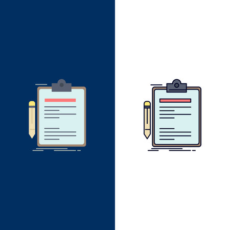 File, Report, Invoice, Card, Checklist Mobile App Button iconのイラスト素材
