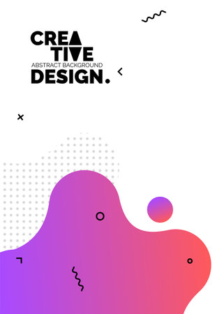 Overlapping Design elements on Blue Backgroundのイラスト素材