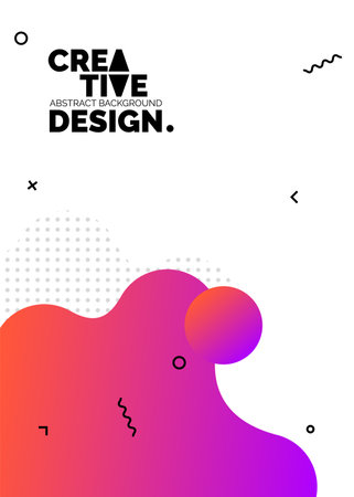 Liquid color shapes for composition poster background. Trendy abstract covers. Futuristic designのイラスト素材