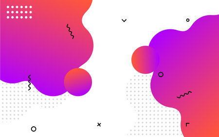 Liquid color shapes for composition poster background. Trendy abstract covers. Futuristic designのイラスト素材