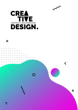 Liquid color shapes for composition poster background. Trendy abstract covers. Futuristic designのイラスト素材