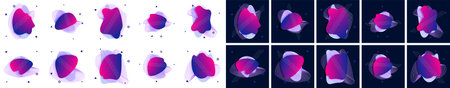 Liquid color shapes for composition poster background. Trendy abstract covers. Futuristic designのイラスト素材