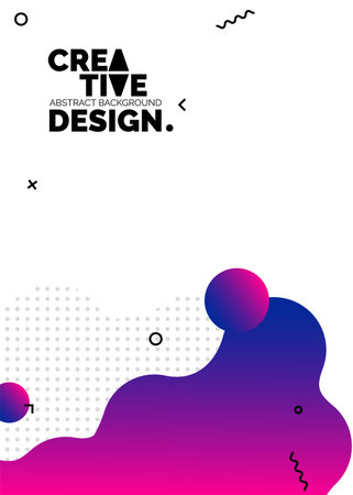 Liquid color shapes for composition poster background. Trendy abstract covers. Futuristic designのイラスト素材