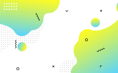 Liquid color shapes for composition poster background. Trendy abstract covers. Futuristic designのイラスト素材