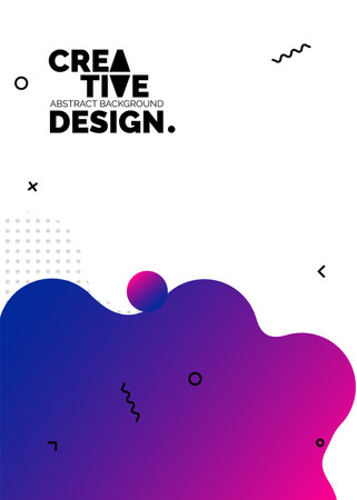 Liquid color shapes for composition poster background. Trendy abstract covers. Futuristic designのイラスト素材