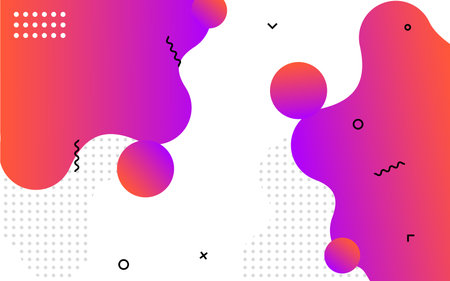 Liquid abstract banner design. Fluid Vector shaped background. Modern Graphic Template Banner pattern for social media and web sites. Vector illustrationのイラスト素材