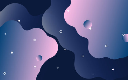 Liquid shapes and forms. blobs with gradient color. flat cartoon. isolated set of stain spot design. typography or banner. Abstract artistic design Vector Illustrationのイラスト素材