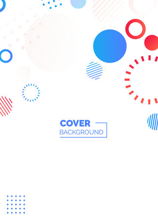 Gradient abstract shapes cover collection Vector Illustrationのイラスト素材