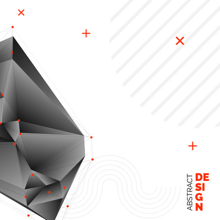 Black vector blurry triangle background design. Geometric background in Origami style with gradient Vector Illustrationのイラスト素材