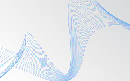 Abstract Blue Color technology Line wave background Vector Illustrationのイラスト素材