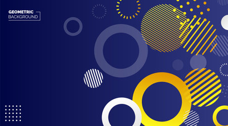 Colorful geometric Banner background. Minimal cover template design for web. Modern abstract background with geometric shapes and lines. Vector Vector Illustrationのイラスト素材