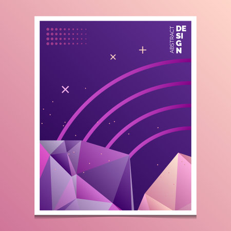 Flyer. Brochure Design Templates. Geometric Triangular Abstract Modern Backgrounds. Mobile Technologies. Applications and Online Services Infographic Concept Vector Illustrationのイラスト素材