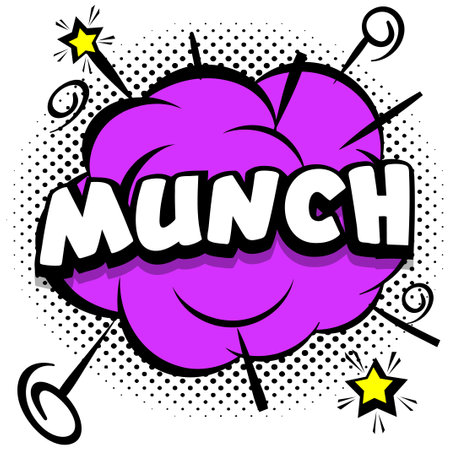 munch Comic bright template with speech bubbles on colorful frames Vector Illustrationのイラスト素材