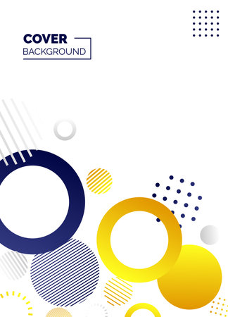Covers templates set with bauhaus. memphis and hipster style graphic geometric elements. Applicable for placards. brochures. posters. covers and banners. Vector illustrations Vector Illustrationのイラスト素材