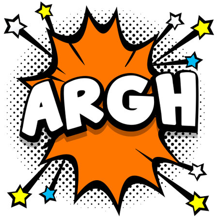 argh Pop art comic speech bubbles book sound effects Vector Illustrationのイラスト素材