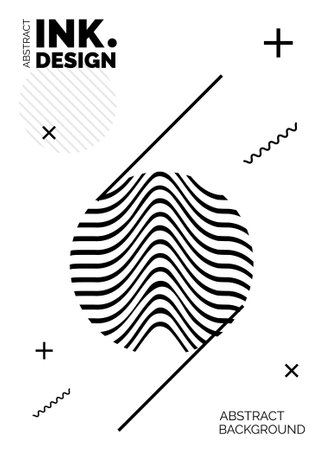 Creative Rounded Lines Edge. Place for Text. business brochure banner and poster template backgroundのイラスト素材